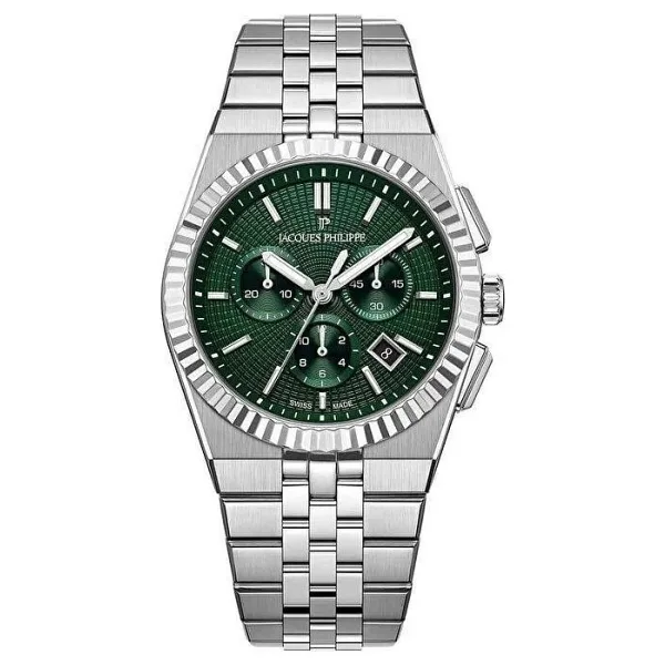 Jacques Philippe Virtus Chrono JPQGC10513X6 Yeşil Erkek Kol Saati