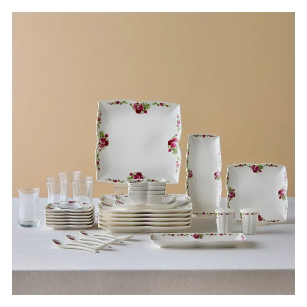 Karaca Red Rose 34 Parça 6 Kişilik Kahvaltı Takımı