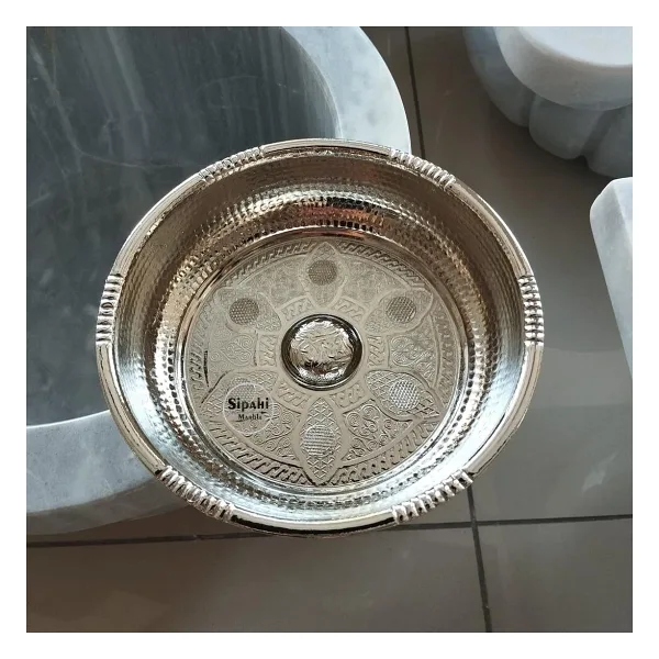 Krom Kaplama Osmanlı Hamam Tası - Pirinç