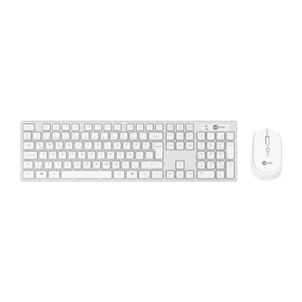 Lenovo Lecoo KM2001 Beyaz Kablosuz Klavye Mouse Seti