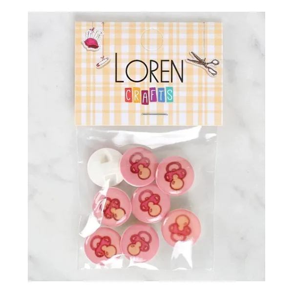 Loren Crafts 8'Li Emzik Düğme - 1007