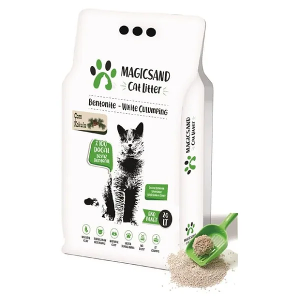 Magicsand Çam Kokulu 20 lt İnce Taneli Bentonit Kedi Kumu