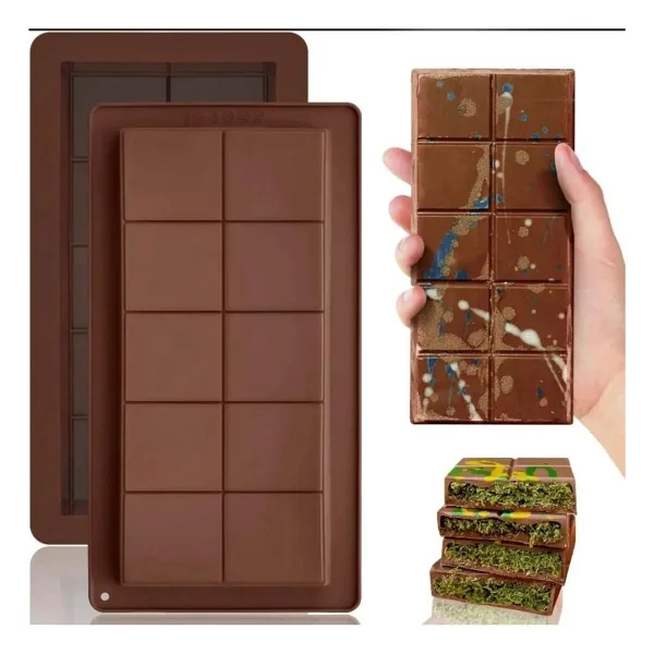 Meşhur Dubai Çikolatası Kalıbı - Büyük Tablet Çikolata Mum Kek Kalıbı Pasta Kalıbı