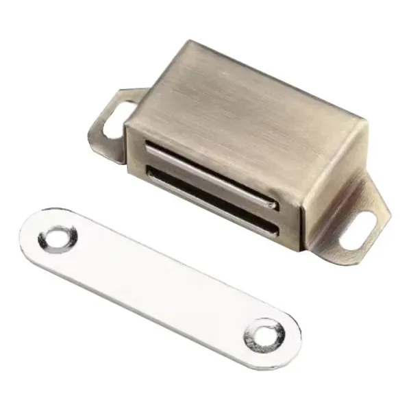 Mıknatıslı Metal Mobilya Kapak Kilidi 36x24x14mm - Yeşil Bronz