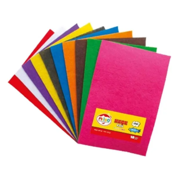Mileo Keçe A4 Renkli 20X30 10LU - Karışık Renk