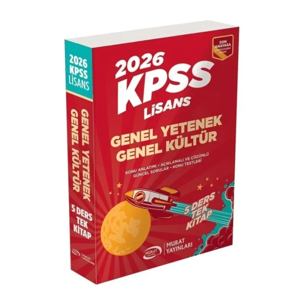 Murat Yayınları 2026 KPSS Lisans Genel Yetenek Genel Kültür Konu Anlatımlı 5 Ders Tek Kitap