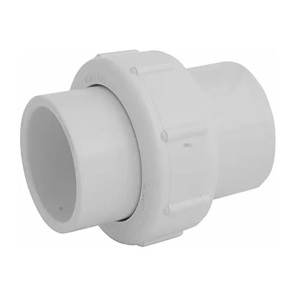 NDS WU-1500-S PVC Boru Ek Parçası, 1-1/2-İnç Kayma Birliği, Çizelge 40, EPDM O-ring, Beyaz