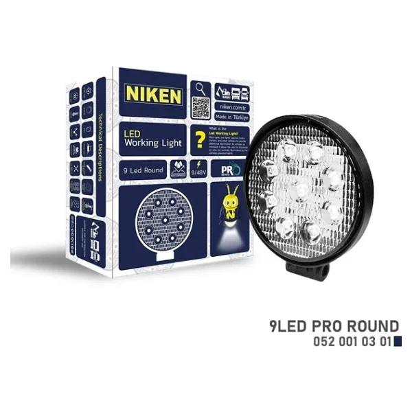 Niken Çalışma Lambası Pro 9 Ledli Yuvarlak