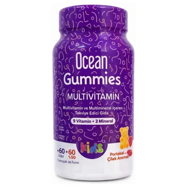 Ocean Gummies Multivitamin Kids 60+60 Çiğnenebilir Jel Form