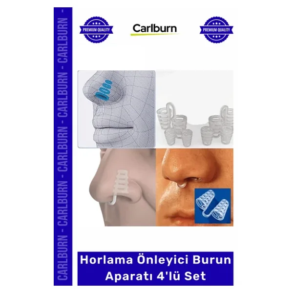 Özel Üretim Anti Snoring Silikon Nasal Dilator Rahat Nefes Horlama Önleyici Burun Aparatı 4'lü Set