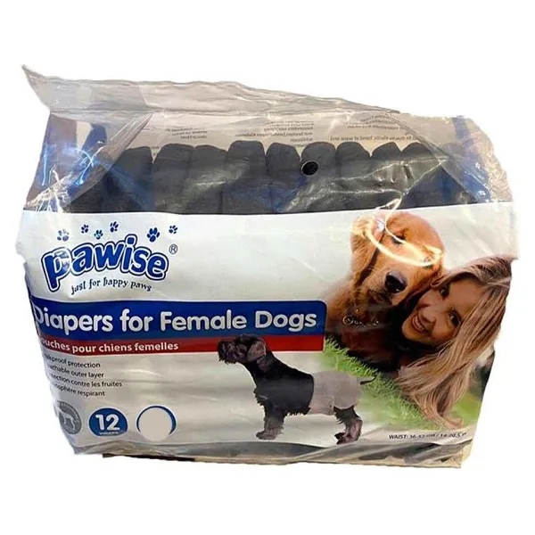 Pawise Ultra Emici Köpek Bezi 12'li Siyah XL