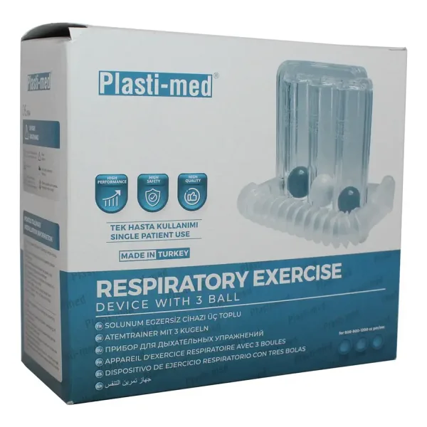 Plasti-Med Triflo Solunum Egzersiz Cihazı Nefes Egzersiz Aleti 3 Top Triflo