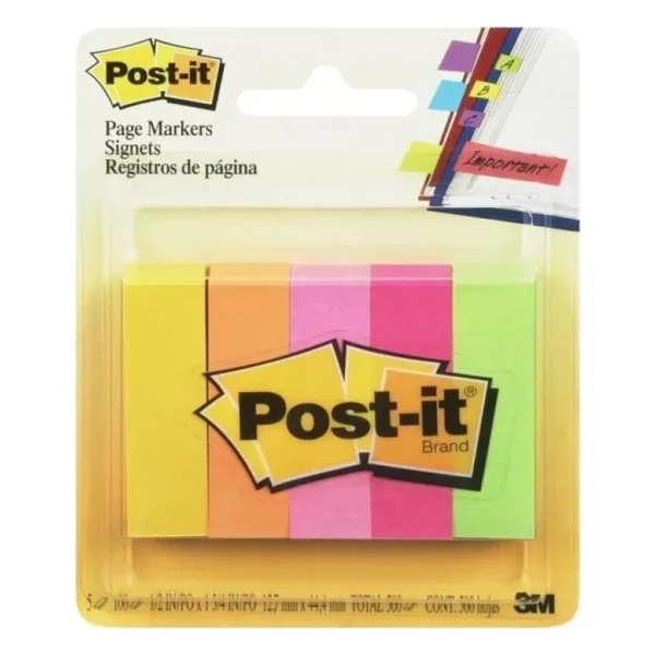 Post-it İndeks 100 Yaprak 15x50 Fosforlu 5 Renk 670-5