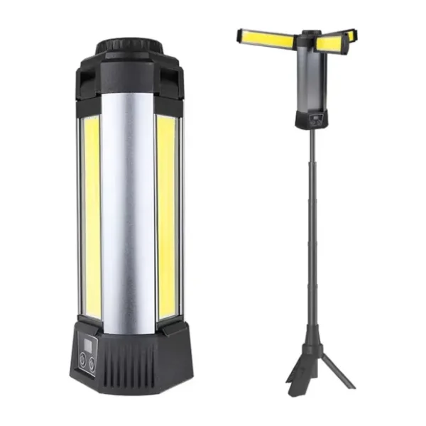 Powermaster Çalışma Lambası 35 Watt 3 Kanatlı Ayaklı Kamp Lambası Işıldak Aydınlatma Askılı
