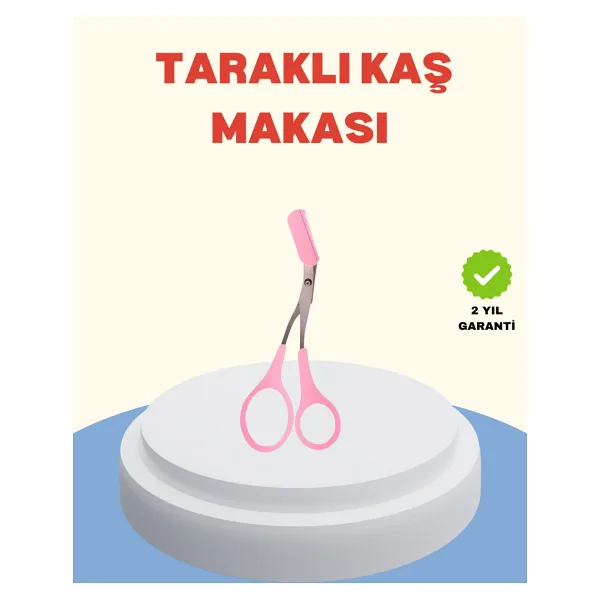 Profesyonel Taraklı Kaş Makası - Evde ve Salon Kullanımına Uygun