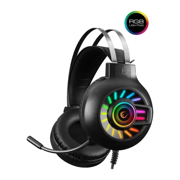 Rampage Zengibar RM-K44 Siyah RGB 7.1 USB Kablolu Kulak Üstü Oyuncu Kulaklığı