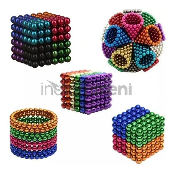Renkli 216 Mıknatıs Neocube Mıknatıs 5mm Neodyum