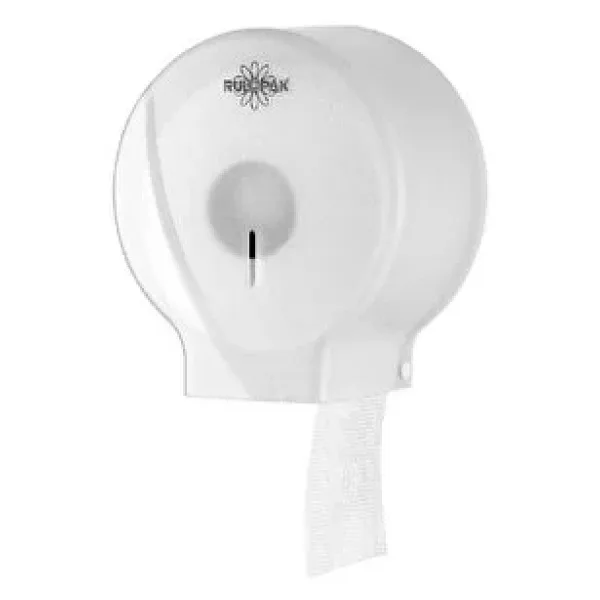 Rulopak Modern Mini Jumbo Şeffaf Beyaz Tuvalet Kağıdı Dispenseri
