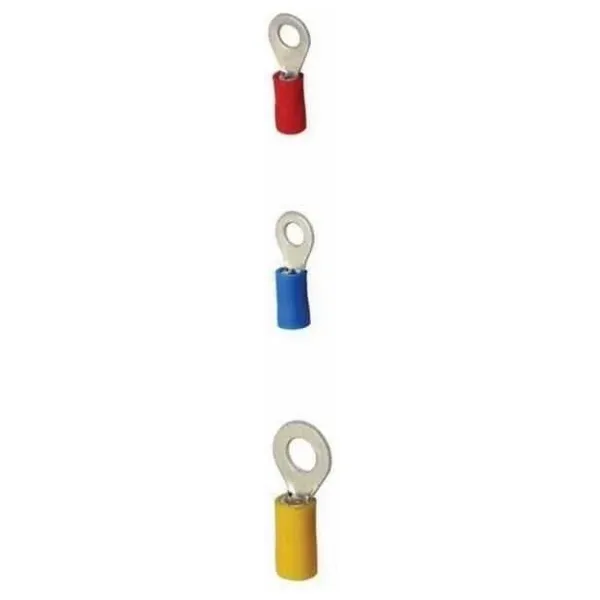 RV 1.25-6 0.50-1.50 mm Kırmızı Yuvarlak Tip İzoleli Kablo Ucu 10 Adet