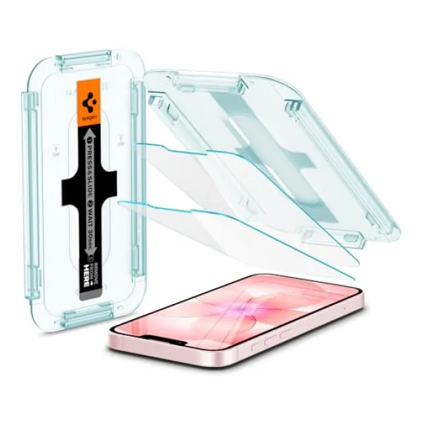 Spigen iPhone 14 / 13 / 16e / 13 Pro Cam Ekran Koruyucu Kolay Kurulum GLAS.tR EZ Fit Slim HD (2 Adet) - AGL03385