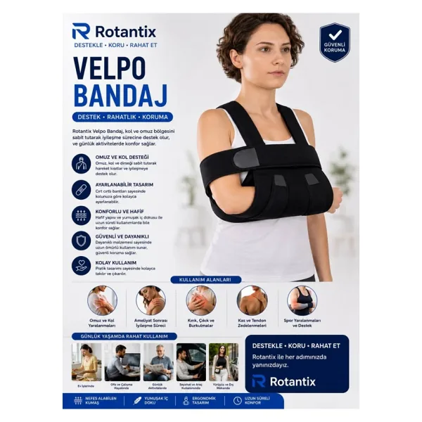 Velpo Omuz Bandajı Omuz Kol Askısı Bandajı Velpau Bandajı