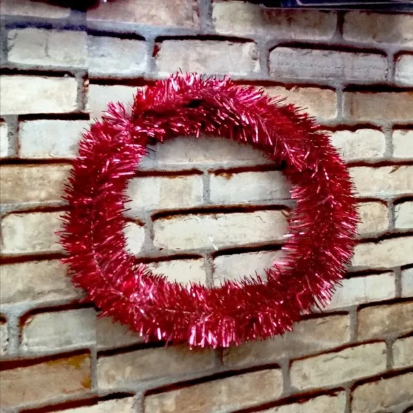 Vıp 5 Metre Parlak Metalik Kırmızı Çam Dalı Yılbaşı Garlandı Kırmızı Garland Kırmızı Noel Ağacı Dalı
