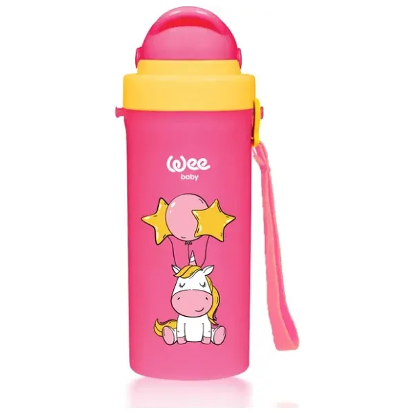 Wee Baby 761 Renkli Pipetli 340 ml Bardak