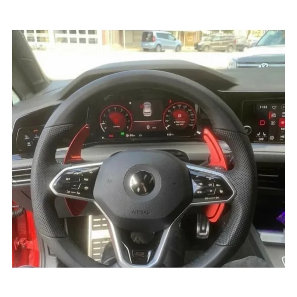YıldızTuning Vw Caddy 2021-2025 Direksiyon F1 Kulakçık Paddle Shifter Kırmızı Renk