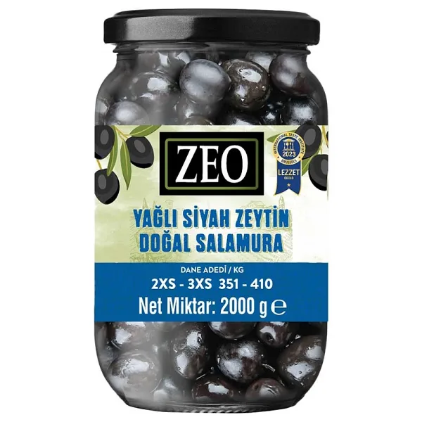 Zeo 2XS-3XS 2000 gr Siyah Zeytin
