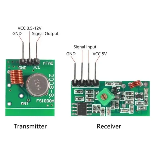 315 MHz Alıcı Verici RF Kablosuz Haberleşme Devre Seti