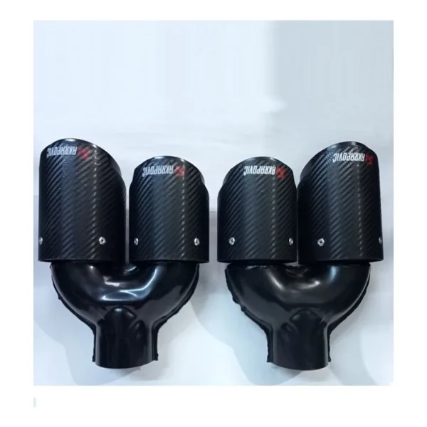 Akrapovic 90 Mm Uyumlu Çift Çıkış Sag Sol Takım Karbon Kaplama Egzoz Ucu