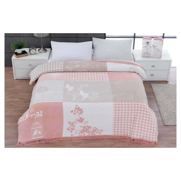 Aksu Tek Kişilik Pamuklu Çift Taraflı Battaniye150x200 Rene