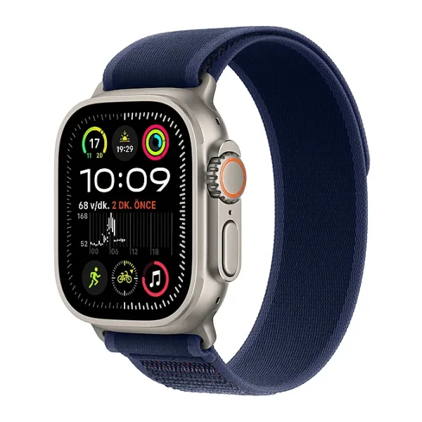 Apple Watch Ultra 2 GPS + Cellular 49mm Natürel Titanyum Kasa Ve Mavi Trail Loop Kordon Akıllı Saat