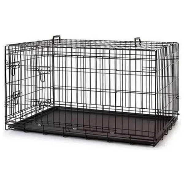 Aqua Boutique Metal Kedi ve Köpek Kafesi Siyah 107x71x78 Cm