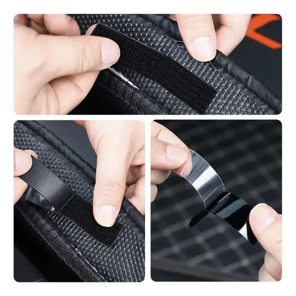 Araç Ev Ofis Çok Amaçlı Kaydırmaz Çift Taraflı Cırt Velcro Bant 16'lı Set 23x70mm Siyah