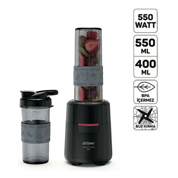 Arzum Shake'N Take Duo AR1192-01 550 W Smoothie Blender