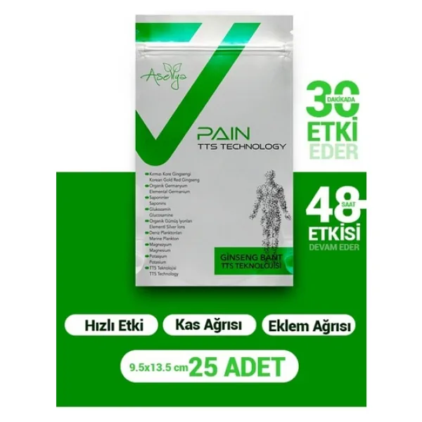 Aselya Korece Yazılı Ağrı Bandı 25 Adet