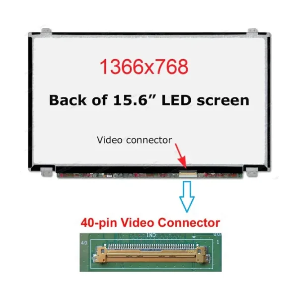 B156XTN04.3 Ekran 15.6 Slim 40 pin Panel