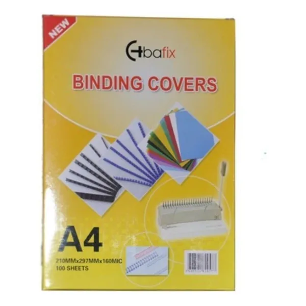 Bafix A-4 Pvc Cilt Kapağı 160 Micron Mat Beyaz (1 Paket 100 Adet)