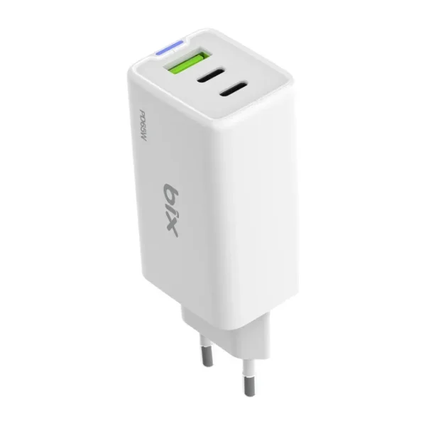 Bix BX3P66G 65 W Beyaz Hızlı Şarj Adaptörü