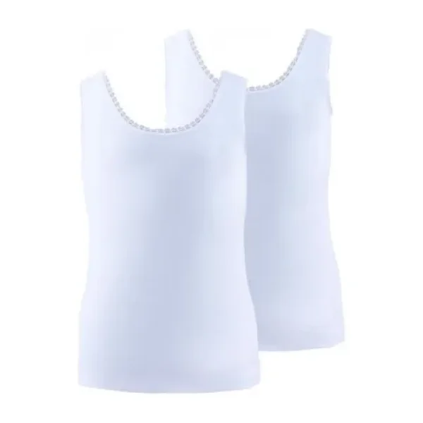 Blackspade Kız Çocuk Atlet 2'li Paket 1297 (Beyaz, 9-10 Yaş)