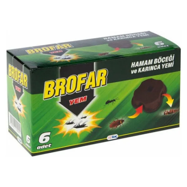 Brofar 6'lı Hamam Böceği ve Karınca Yemi Tablet Güçlü Formül ile Etkili Koruma Sunar
