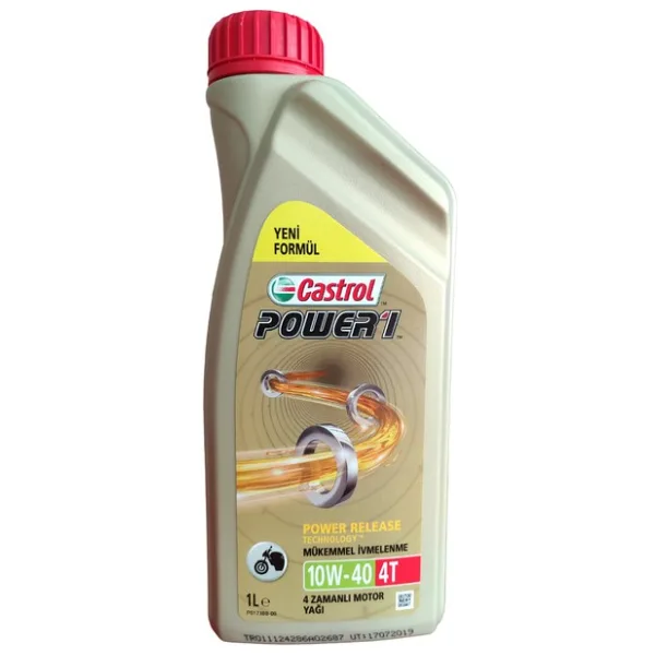 Castrol 10W40 4t Power 1 Motosiklet Yağı Yüksek Performanslı 4 Zamanlı Motorlar İçin Özel Formül