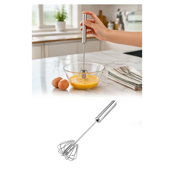 Çelik Çırpıcı Yaylı Bas Çek Mutfak Çırpıcı Yumurta Çırpıcı Pratik Karıştırıcı