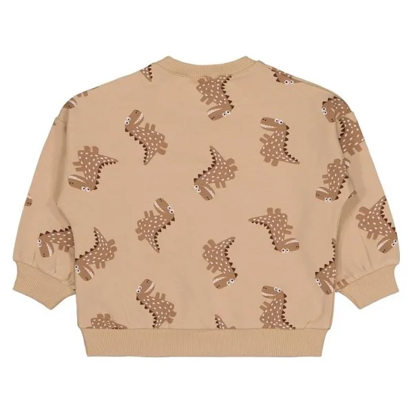 Civil Baby Benekli Dino Empirme 6-18 Ay Sweatshirt - Kahverengi 9-12 Ay
