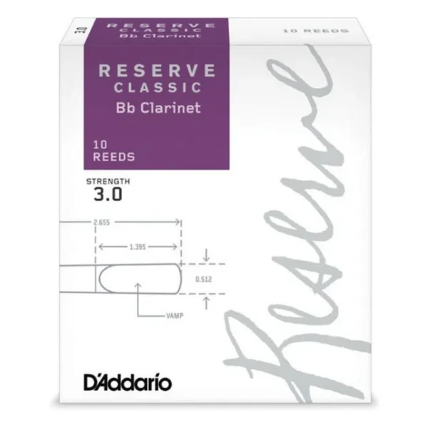 D 'Addario Woodwinds Reserve Classic DCT1030 Sib Klarnet Kamışı No:3