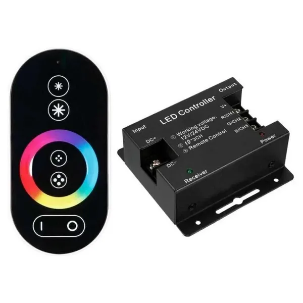 Dokunmatik Kumandalı RGB Şerit Led Kontrol Devresi 30A