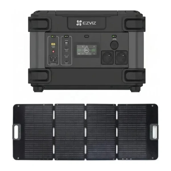 Ezviz 1300W Taşınabilir Güç İstasyonu + 200W Katlanır Güneş Paneli