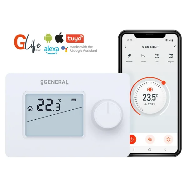 General Gaıa HT250 Rf Smart Kablosuz Dijital Oda Termostatı