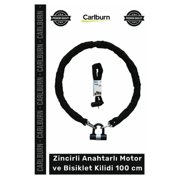#Kilit Zırhlı Çelik Güvenlik Motosiklet Emniyetli Zincirli Anahtarlı Motor Bisiklet Kilidi 100 Cm